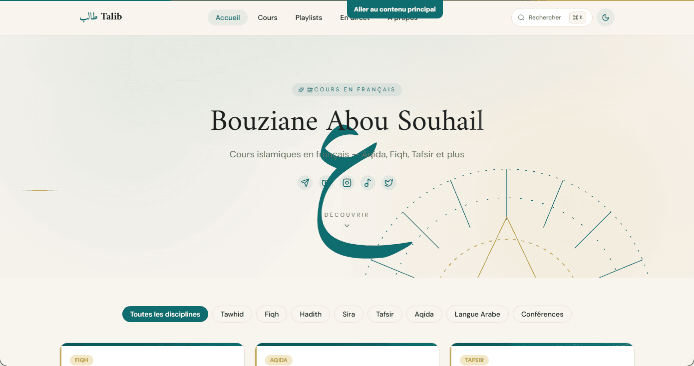 Preview of the Talib — L'Étudiant template